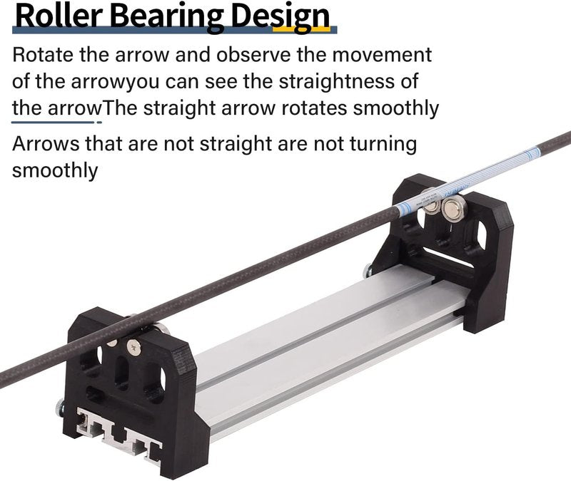 Archery Arrow Spinner Tester - Carbon Shaft Straightness Tool for Accurate Balance Check