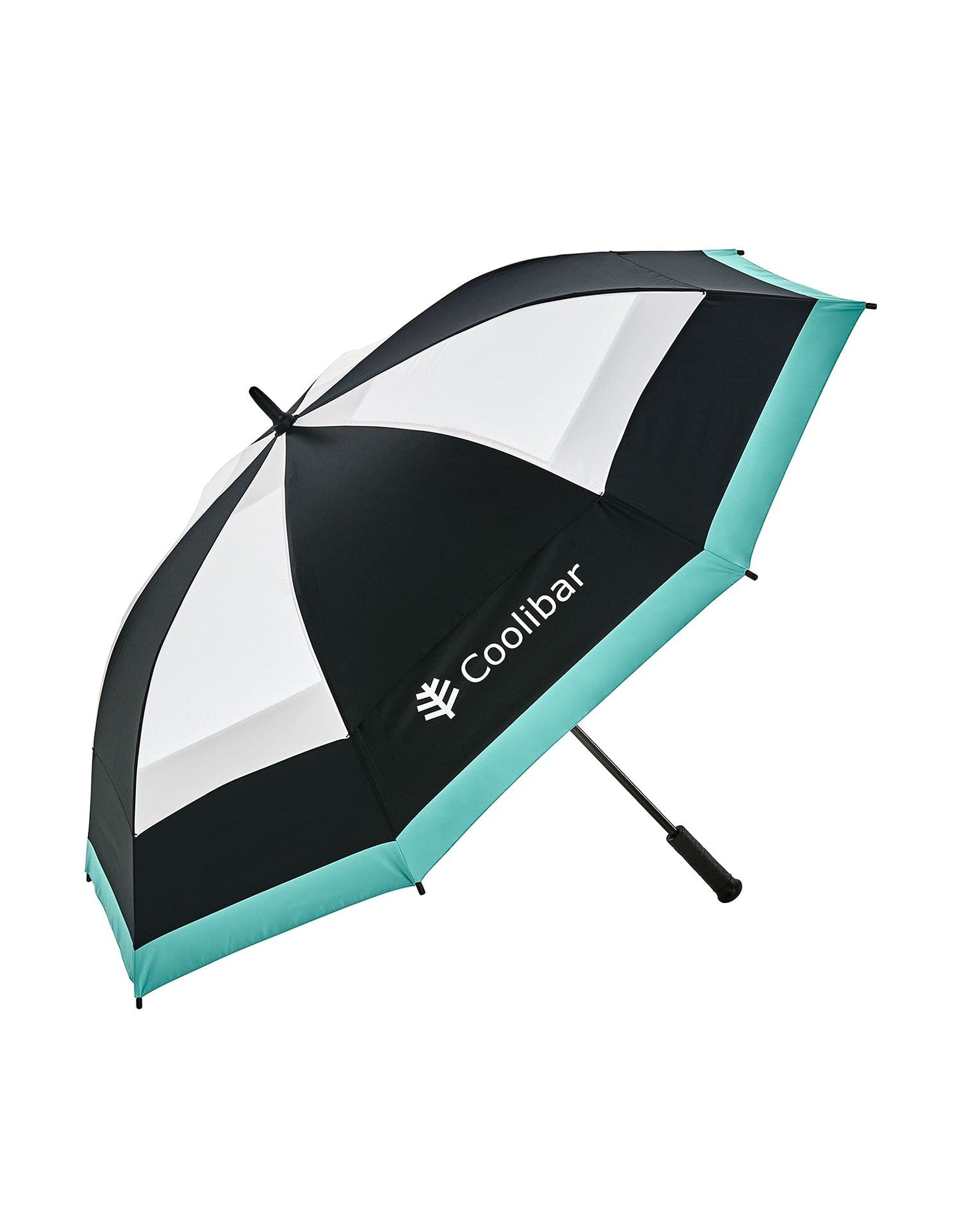 Coolibar Golf Umbrella - UPF 50+ Sun Protection - Tournament in Black/White Colorblock