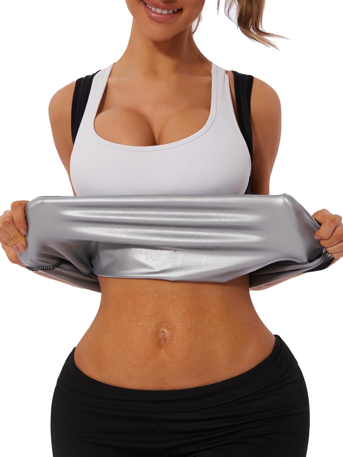 Sauna Vest for Women - Sweat-Enhancing Workout Tank Top | Body Shaper Gym Suit