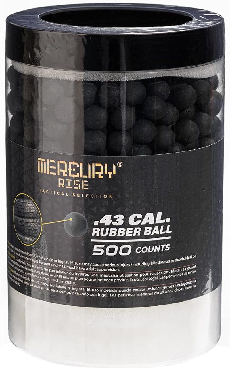 Self Defense Rubber Ball Ammo - Mercury Rise Training Pistol Paintball Gun | Durable & Effective
