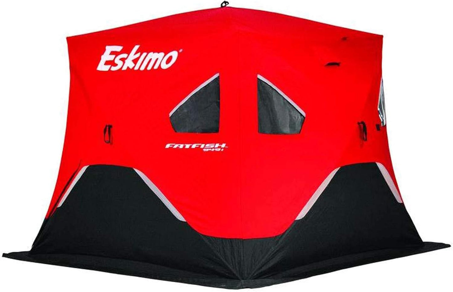 Eskimo Pop-Up Portable Ice Shelter | FatFish FF949i, 61 sq ft, Insulated for 3-4 People, Red
