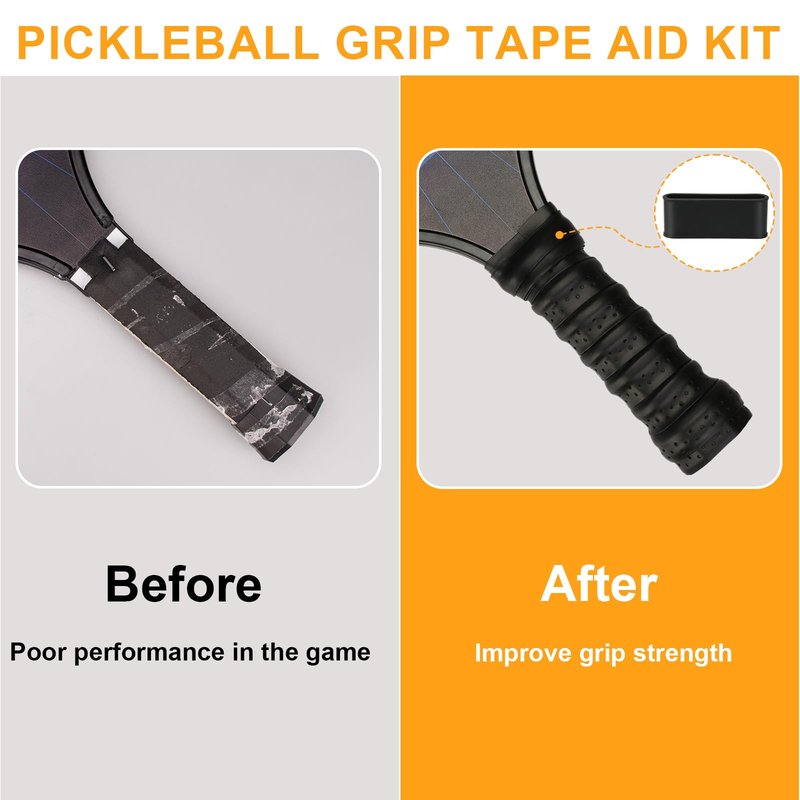 Dexspoeny 11 Pcs Pickleball Paddle Grip Tape Kit, Replacement Handle Wrap for Pickleball Paddle Accessories,Moisture Wicking Surface & Comfort Grip,Universal Pickleball Sport Accessories Set