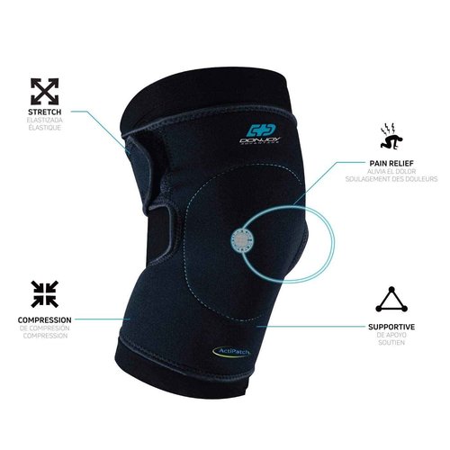 DonJoy Advantage - EME Knee Wrap - with ActiPatch Pulsed Shortwave Therapy to aid Knee Pain Relief, Musculoskeletal Pain, Osteoarthritis - Small/Medium