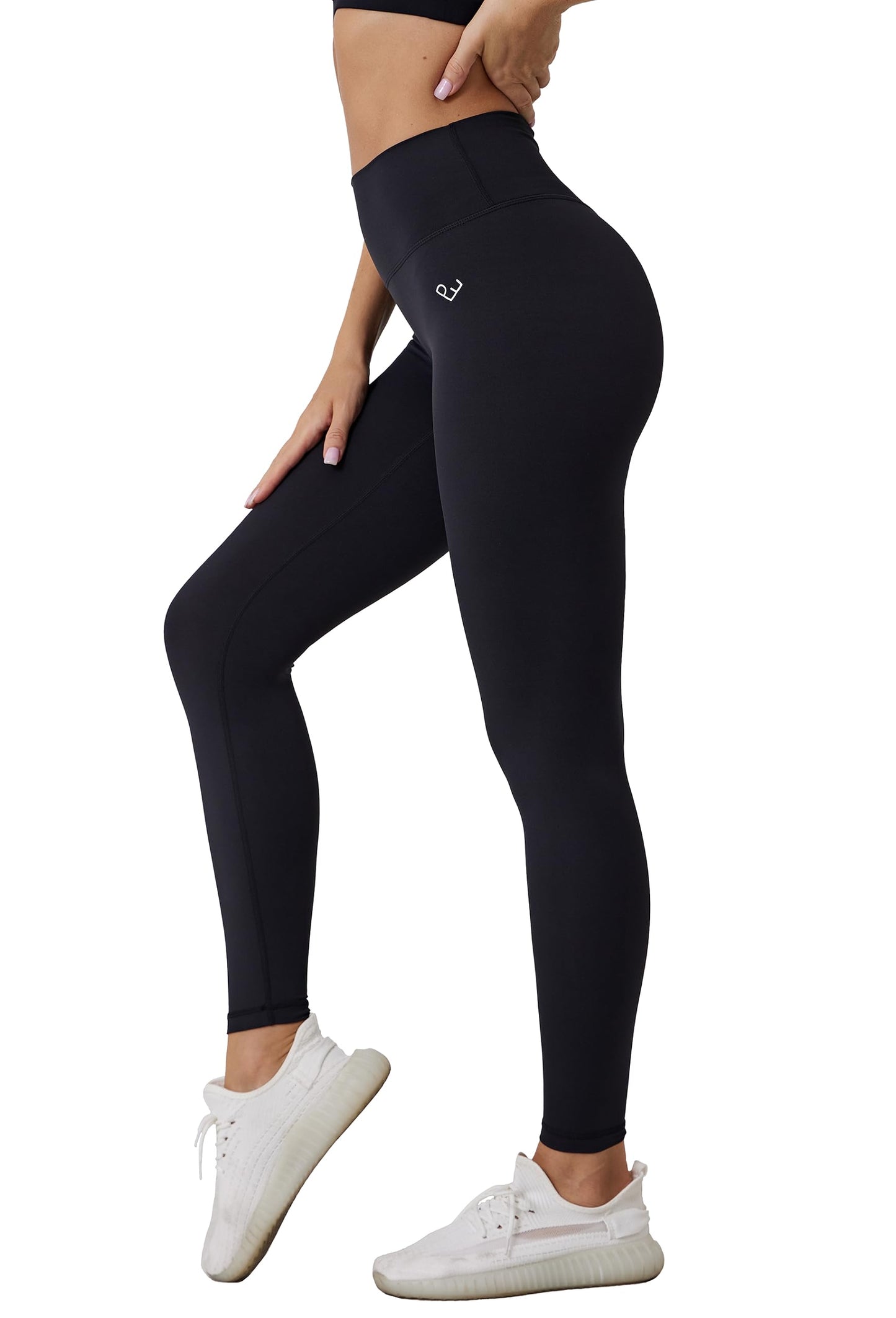 PaletteFit High Waisted Workout Leggings for Women, Buttery Soft Yoga Pants, 7/8 Length Leggings with Hidden Pocket (Black, S)