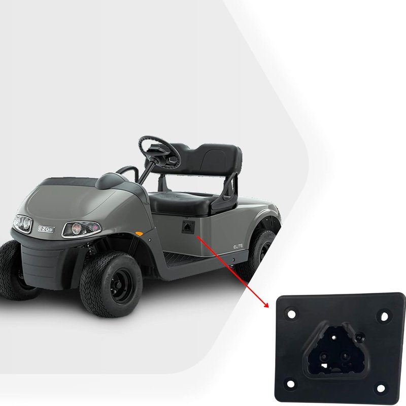 Huskey EZGO Charger Receptacle Delta-Q 48V Golf Cart Charging Port for 2008-Up EZGO RXV and 2014-Up EZGO TXT Electric Golf Carts, Replaces OEM Part #602529, 613304,After-Market Reference #8054
