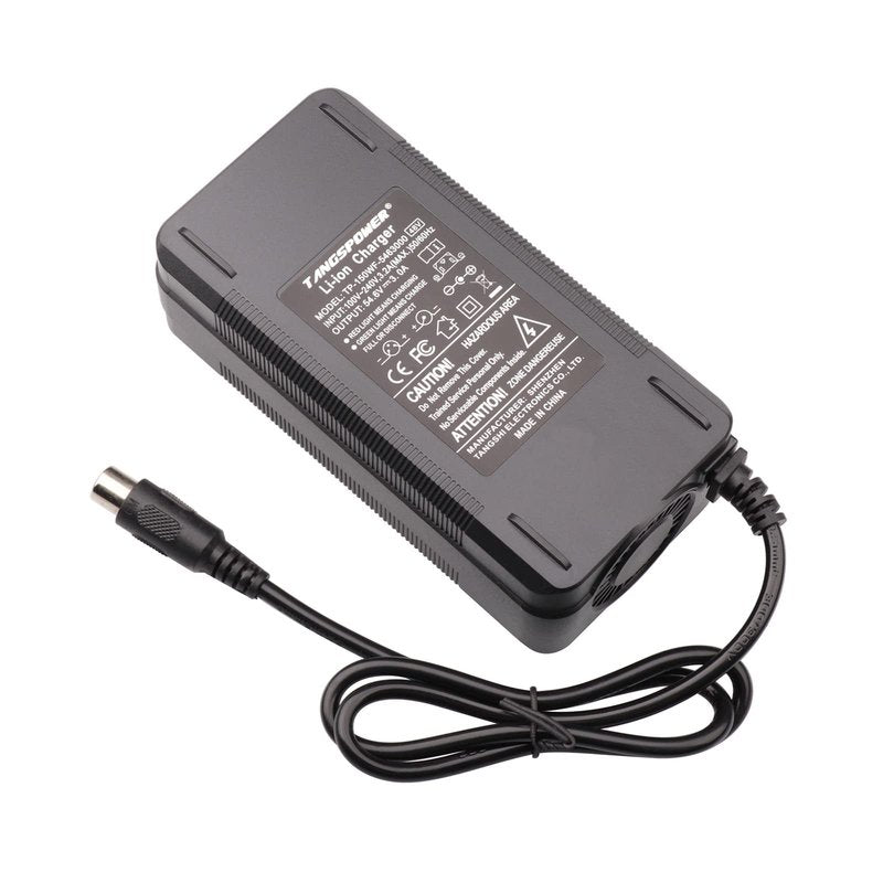 48V Charger Moped Style Charger Output 54.6V 1.5A 48 Volt RCA 10mm Plug for 13S 48v 18Ah Battery Pack (3, Amps)