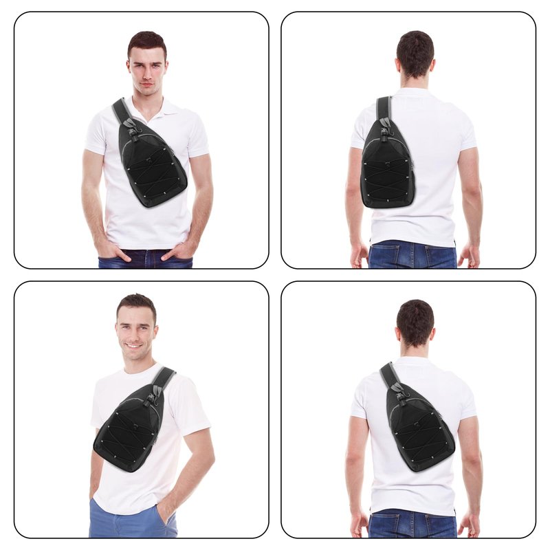 SPOENGRU Pickleball Paddle Bag - Small Adjustable Sling Bag with Fence Hook & Water Bottle Holder