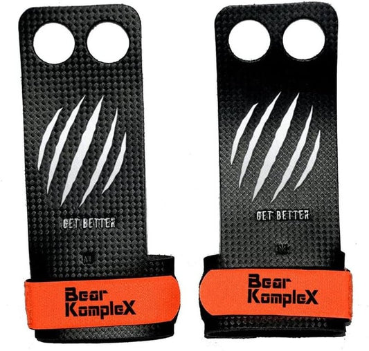 Bear KompleX Carbon Hand Grips - Durable Weight Lifting & Cross Training Straps for Gymnastics | Comfortable Wrist Wraps