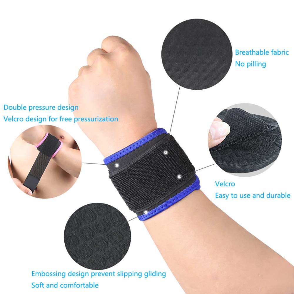 Wrist Brace, Compression Wrist Strap Support Wrist for Men & Women, Youth & Elderly, Boys& Girls, One Size Adjustable, Sports Wristband 1 PCS (Black)