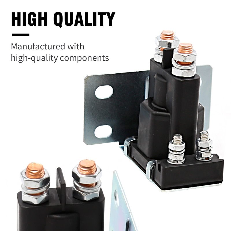 CADUFUELLY 14 V Golf Cart Solenoid 4 Terminal Replacement for EZGO TXT Gas 1994-Up, Replaces 27153-G01 612813