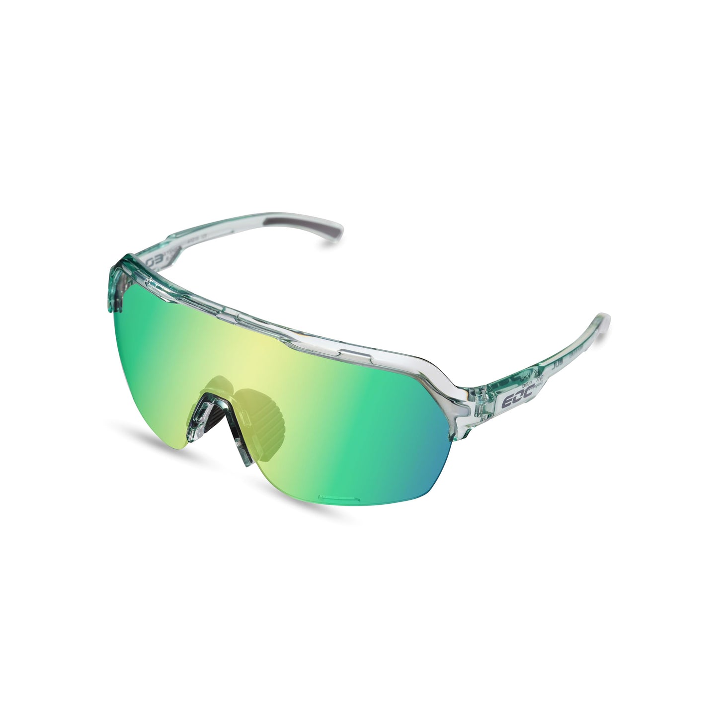 EOC SkyShift Color Mirrored Photochromic Transition Sports Sunglasses (Skyshift Green (Frame: Crystal Teal), 150, Millimeters)