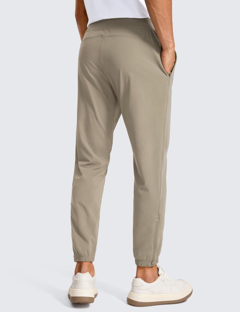 CRZ YOGA 4-Way Stretch Athletic Joggers for Men 28" - Track Golf Gym Workout Hiking Pants with Pockets Khali Barley Medium