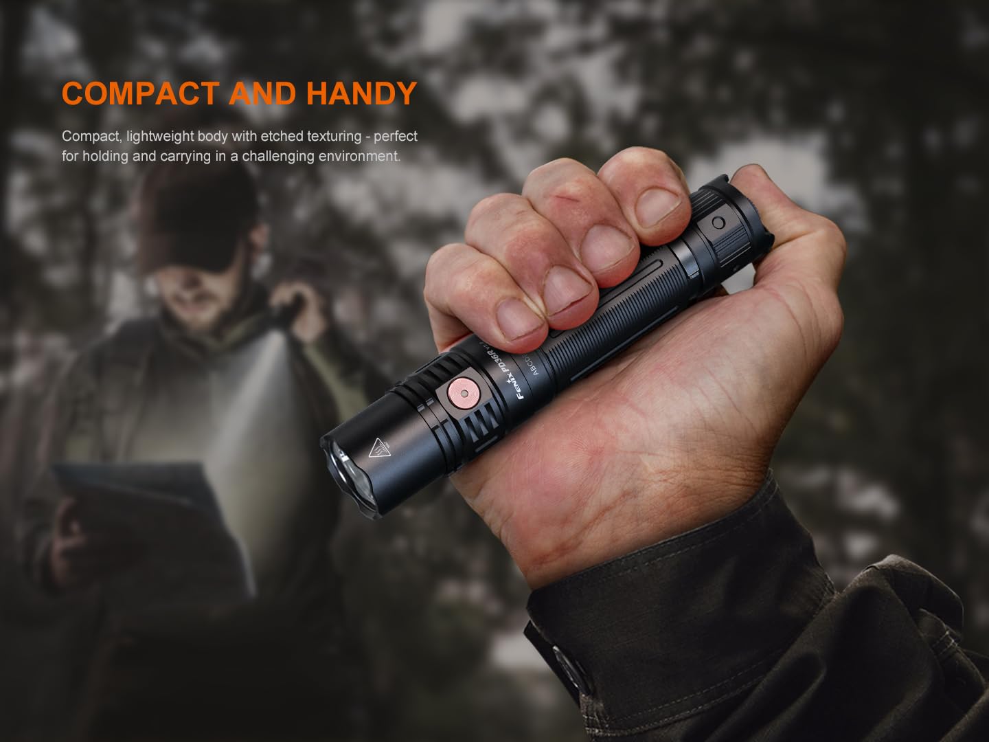 Fenix PD36R V2.0 1700 Lumen Rechargeable LED Tactical Flashlight, Battery, Holster, EdisonBright Accessory case Bundle