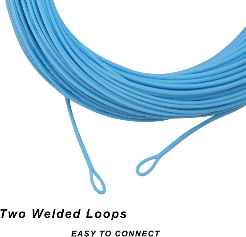 Floating Fly Fishing Line - Weight Forward Design with 2 Welded Loops | 100FT for Freshwater & Saltwater (3F-8F)