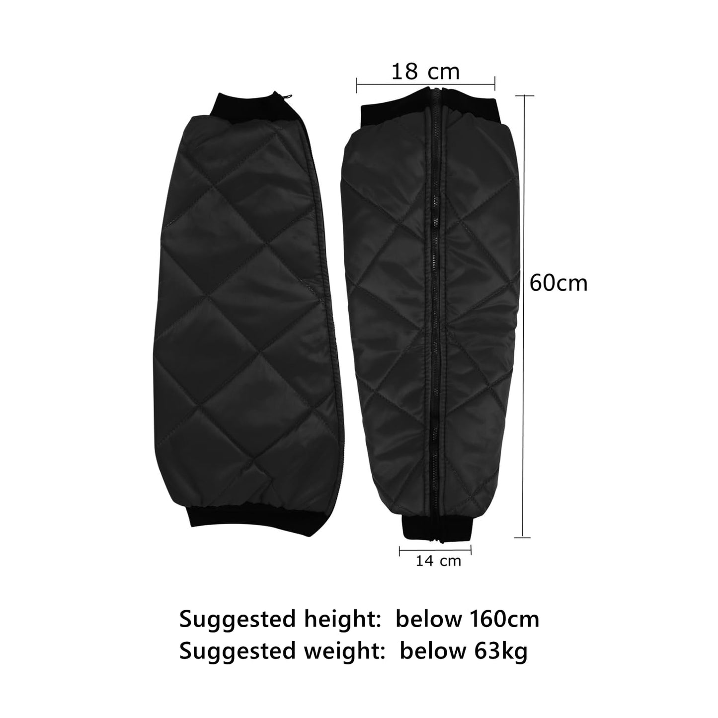 Warm Leg Sleeves Waterproof Motorcycle Knee Pads Zipper Leg Warmer Winter Thermal Knee Brace Motorcycle Leg Guards Driving Knee Pads Protectors for Skiing Snowboarding Cycling Arthritis Outdoor Sports