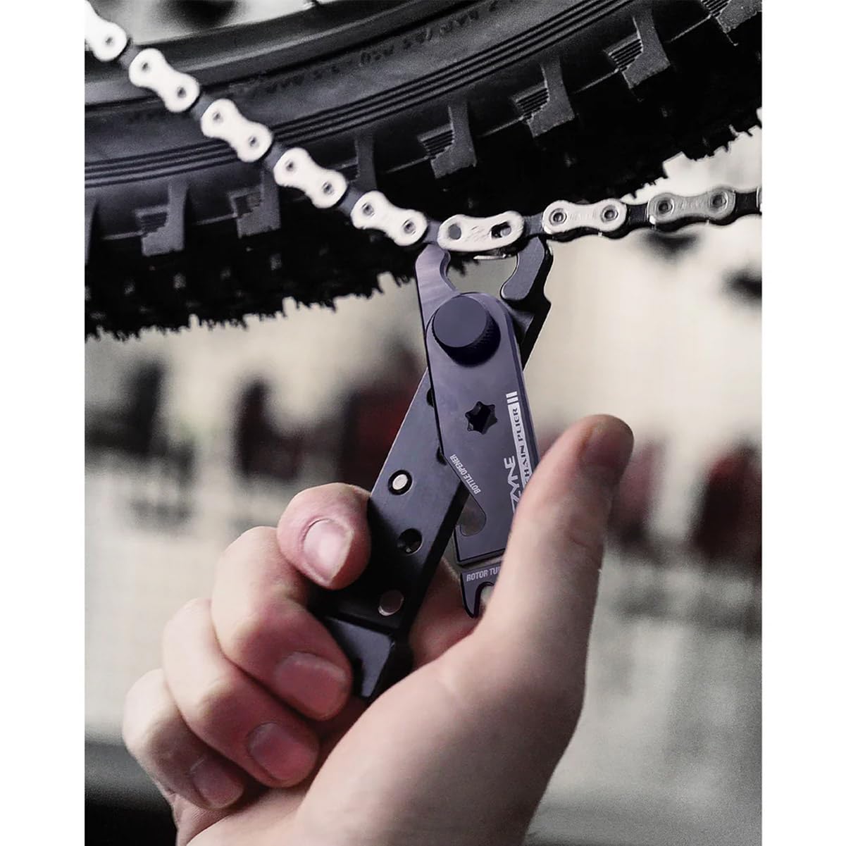 LEZYNE Multi-Chain Pliers | Durable Lightweight All-in-One Bike Repair Chain Tool w/Quick-Link Pliers, Chain Breaker, Magnetic Link Storage, Rotor Aligner, Valve Core Wrench & Bottle Opener