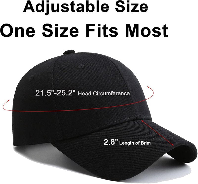 Baseball Cap - Adjustable Classic Golf Dad Hat | Unconstructed Cotton Cap for Men & Women