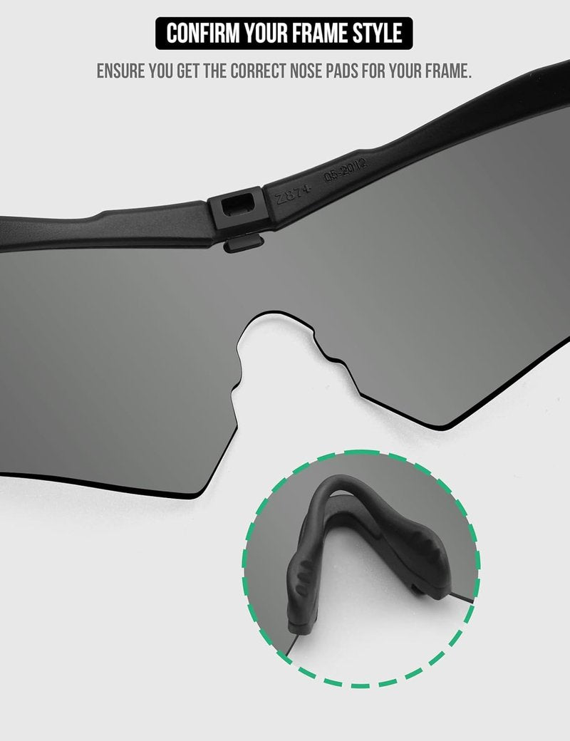 Replacement Nose Pads for ESS Crossbow Sunglasses - Durable Rubber Comfort, Black - 1 Piece
