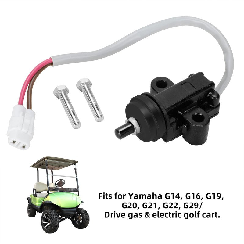 Roykaw Golf Cart Stop Switch Replacement Compatible with Yamaha G14/G16/G19/G22/G29/Drive Gas&Electric Models, OEM# JF7-82817-20 Black