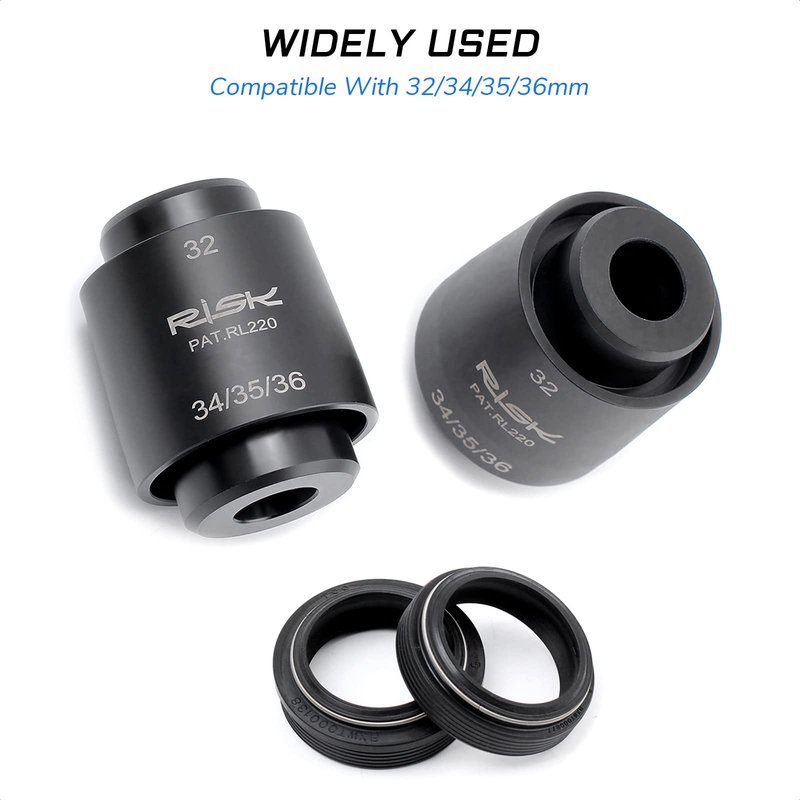 KIEVODE 4 in 1 Dust Seal Installation Tool for Bike Suspension Forks - Bicycle Fork Dust Seal Driver Wiper Installation Tool Guide for 32mm 34mm 35mm 36mm Fox Rockshox and More