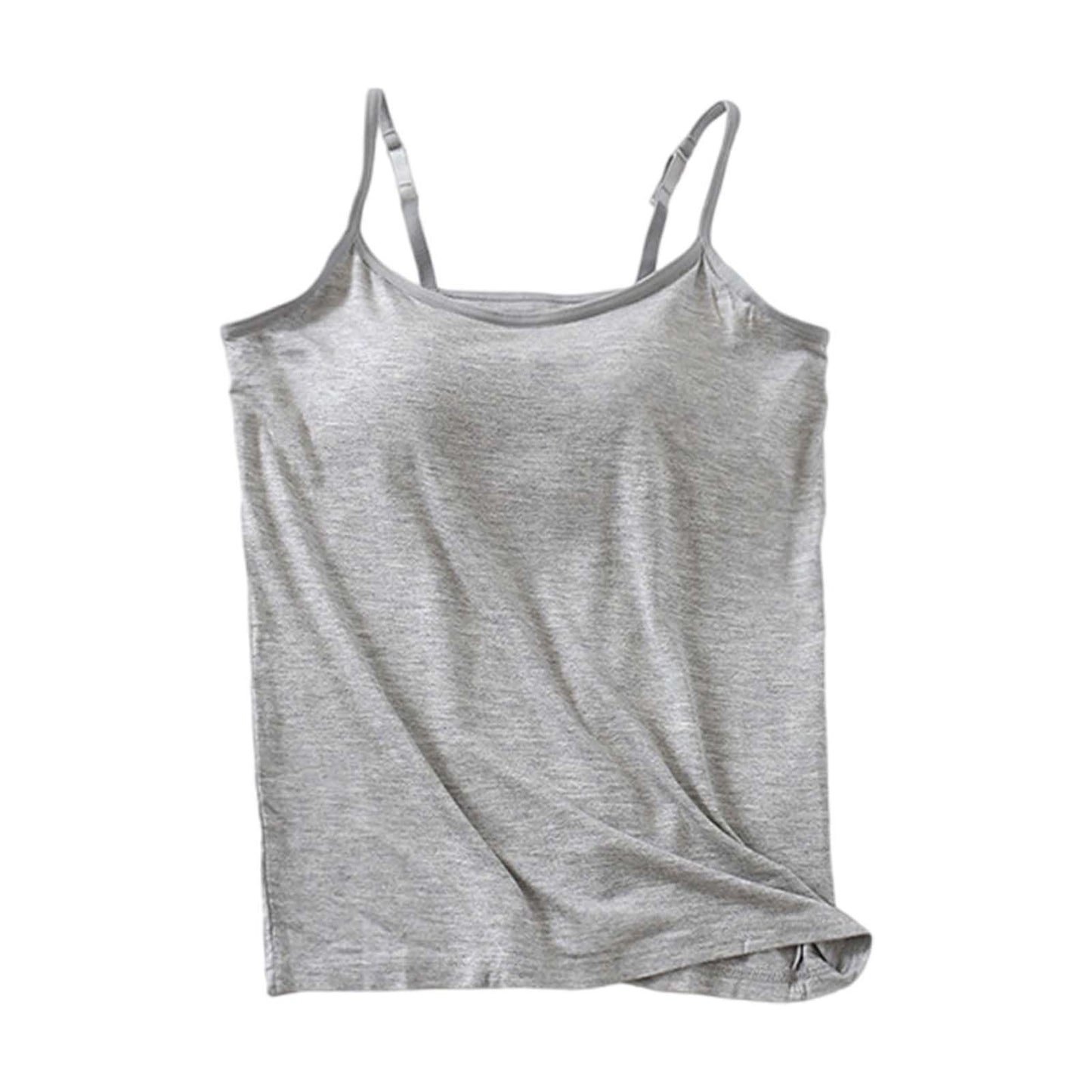 warehouse clearance my orders placed recently by me Tops with Built in Bra for Women Cami Tank Tops for Women 2024 Summer Casual Tank Tops Woman Womens Workout Tank Tops Grey XL