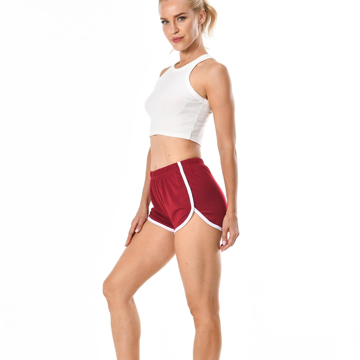 Cameway 4 Pack Women's Cotton Yoga Dance Short Pants Sport Shorts Summer Athletic Cycling Hiking Sports Shorts XXXL Black