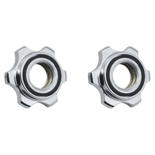 HAJXZH Barbell Spin-Lock Collars 2-Pack 25mm Hex Nut Anti-Slip Screw Collars for Weight Lifting, Compatible with Standard Barbell and Dumbbell Fitness Equipment