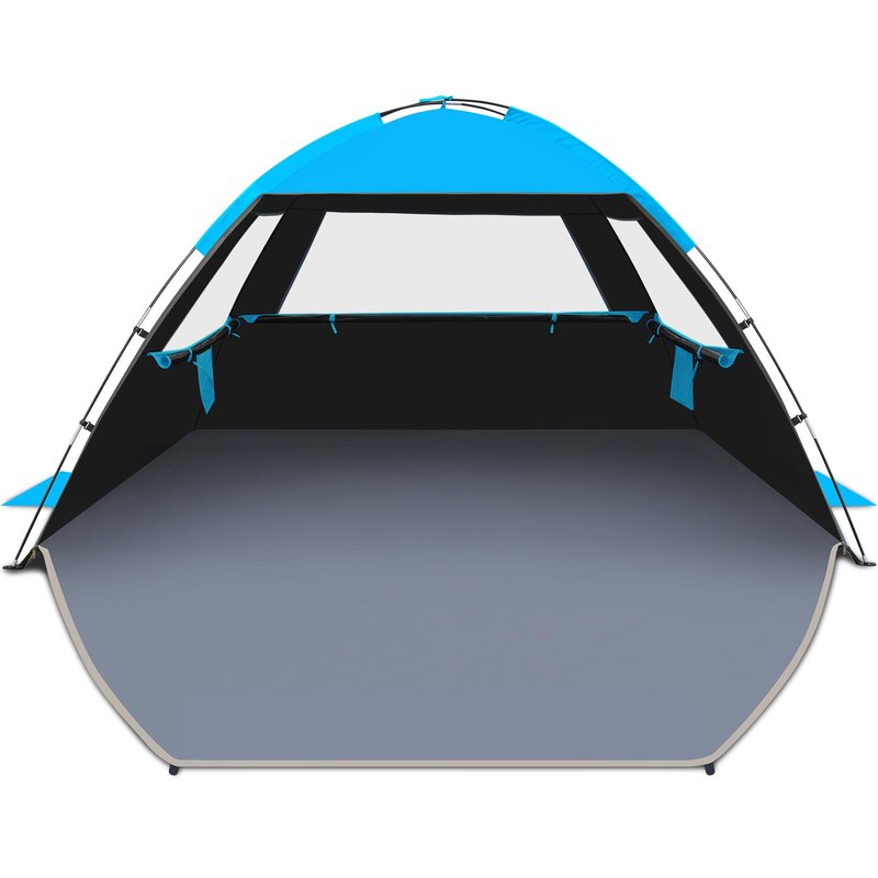Venustas Beach Tent Sun Shelter for 3/4-5/6-7/8-10 Person, UPF 50+ UV Protection Beach Canopy, Lightweight and Easy Setup Cabana, Portable Beach Shade Tent