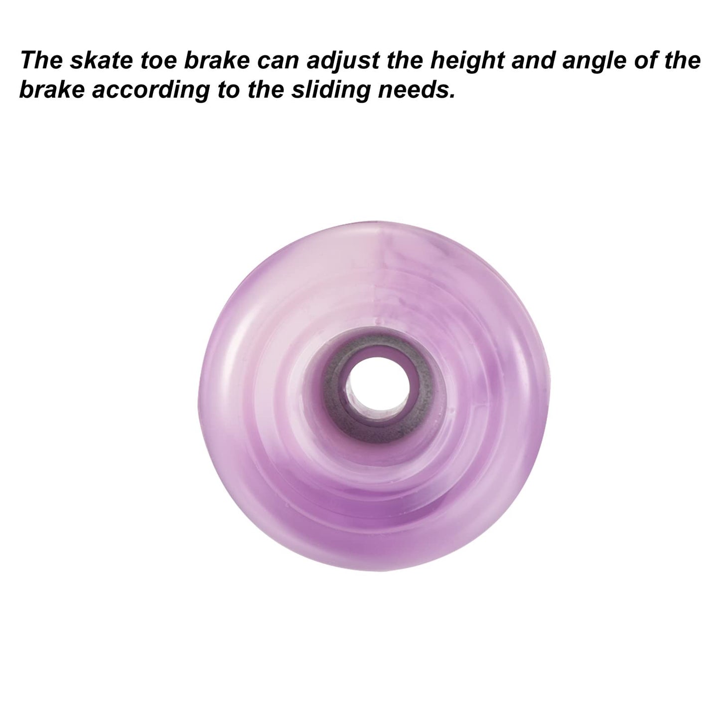 PATIKIL Roller Skate Toe Stops with Screwdriver, 1 Pair 82A Rubber Brake Stoppers Block for Roller Skate Accessories Replacement, Mixed Purple White