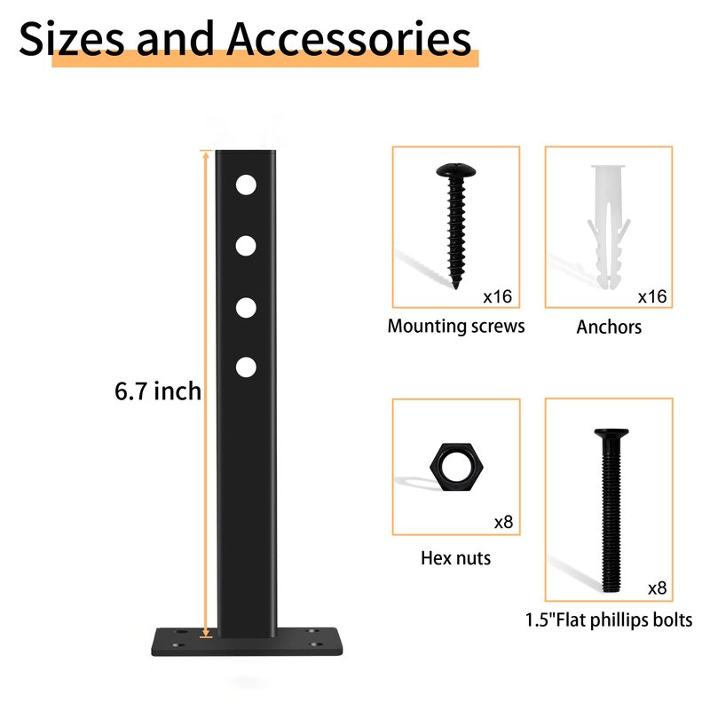 MIUONO Skateboard Wall Mount, Longboard Skateboard Deck Rack Mount on Wall, Skateboards Floating Shelves Brackets, 4 Pack
