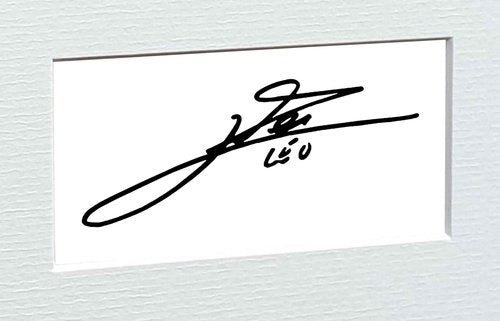 Signed Lionel Messi Barcelona Photo Photograph Picture Frame Autograph Mount Football Soccer Gift A4