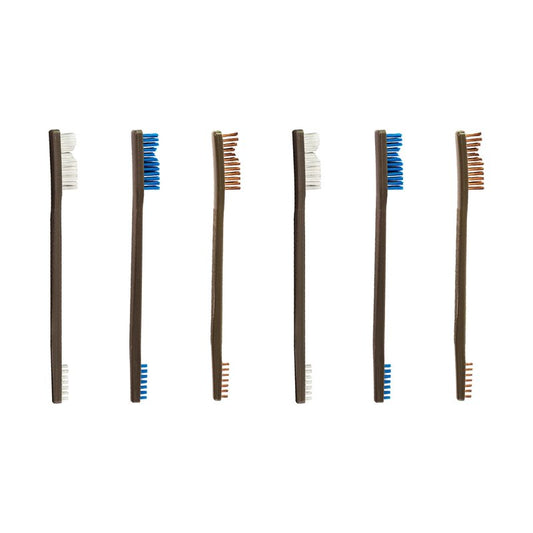 Otis Technology 6 Pack All Purpose Brushes (Nylon/Blue Nylon/Bronze)