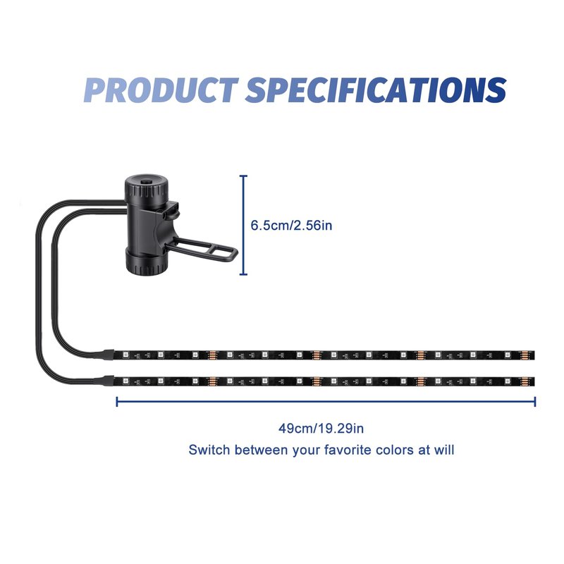 Bike Lights for Night Riding, LED Bicycle Frame Light for Night Riding, Waterproof Strip Light with Battery Box, Bright RGB Decoration Lights for Scooter,Trike,Bike Lighting Accessories