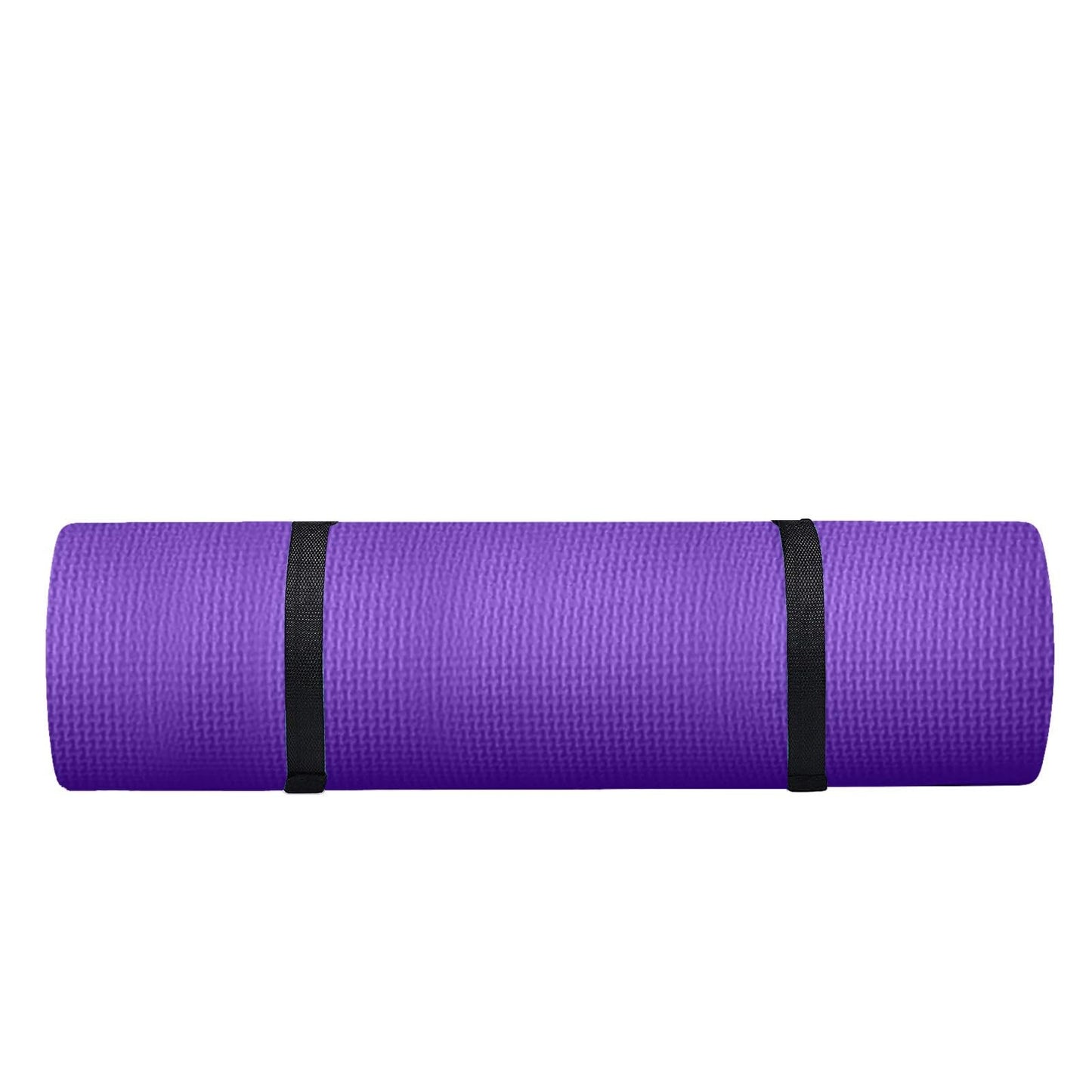 generic Pink Yoga Mat 5mm Thick Anti-Tear High Density Non Slip Exercise Mat with Carrying Strap Hot Yoga Mat for Fitness, Pilates, Stretching, Home Yoga, Gym, Floor, Workouts, 68 X 23 Inch, Purple