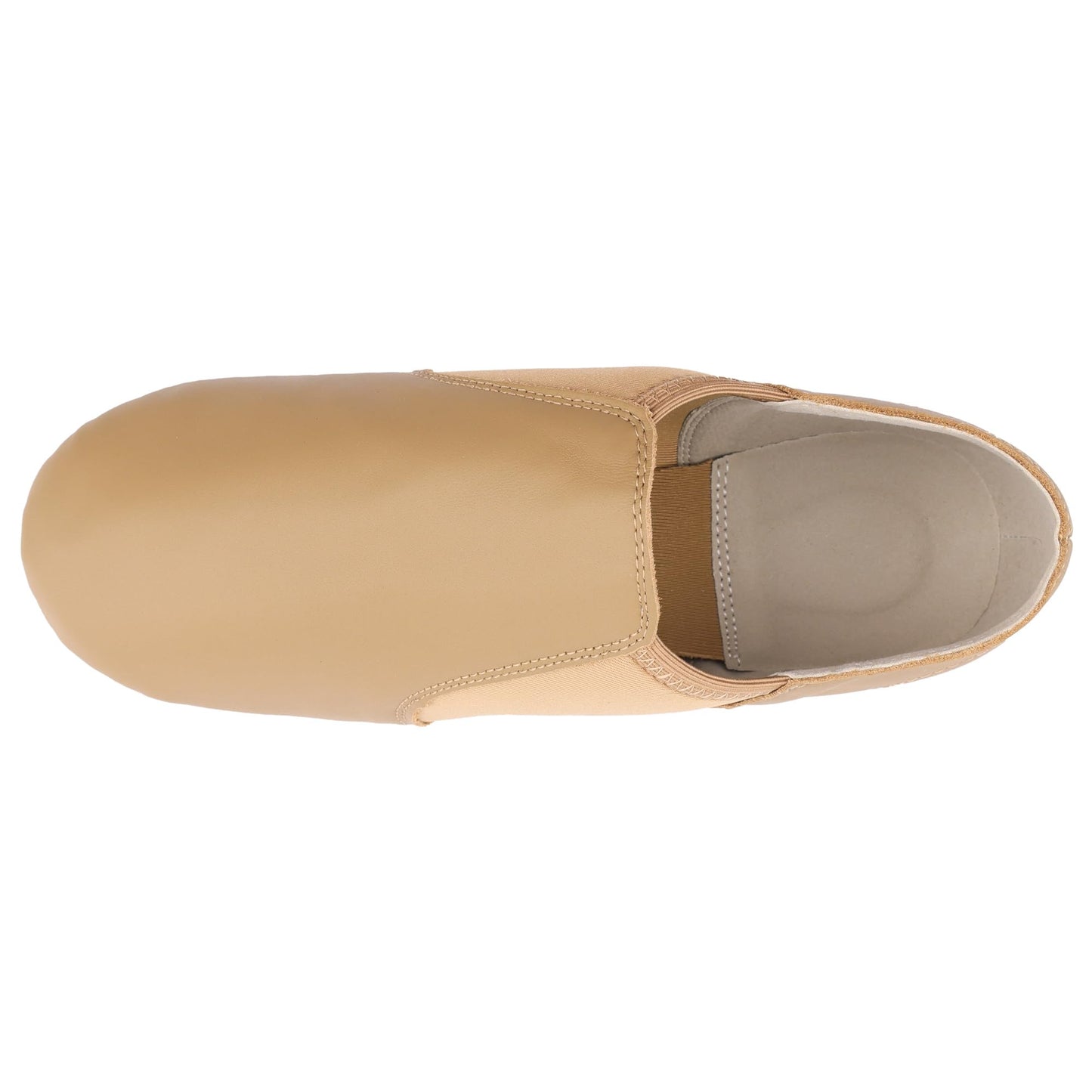 Linodes Leather Jazz Shoe Slip-on for Women Men Dance Shoes Brown 8M