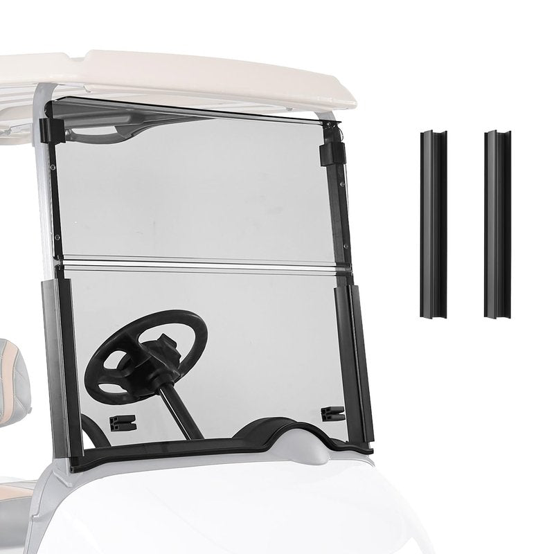 KEMIMOTO Golf Cart Windshield Compatible with EZGO RXV (2008-Up), Foldable Replacement Windshield with Anti-UV and Impact Resistant Acrylic (Tinted)