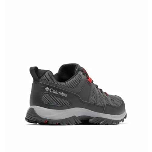 Columbia Men's Granite Trail Waterproof, Shark/Mountain Red, 7.5