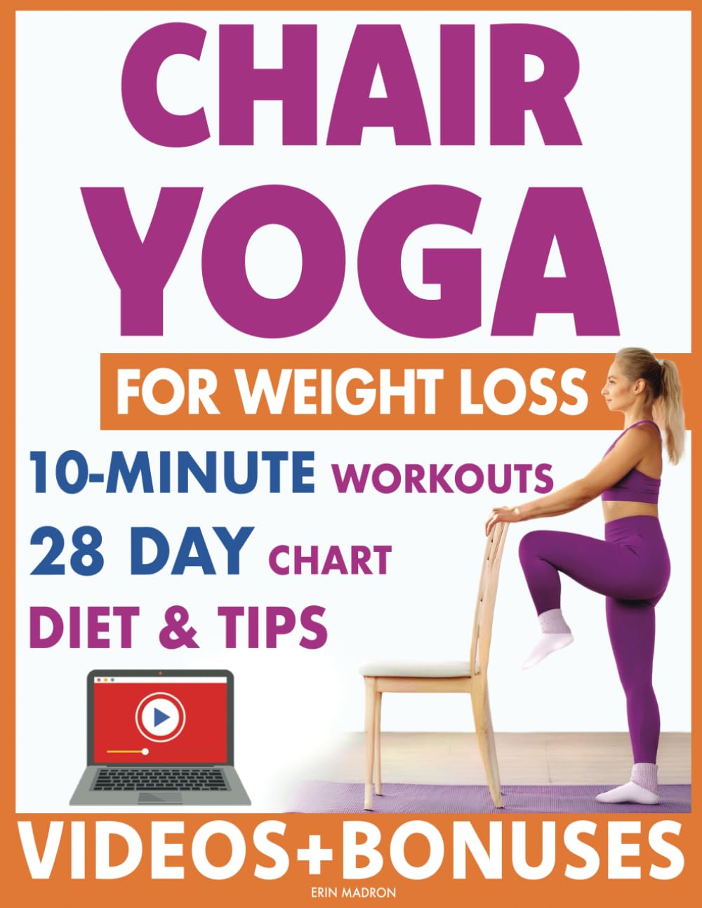 Chair Yoga for Weight Loss - 28-Day Fitness Plan to Burn Belly & Back Fat | Quick 10-Minute Workouts