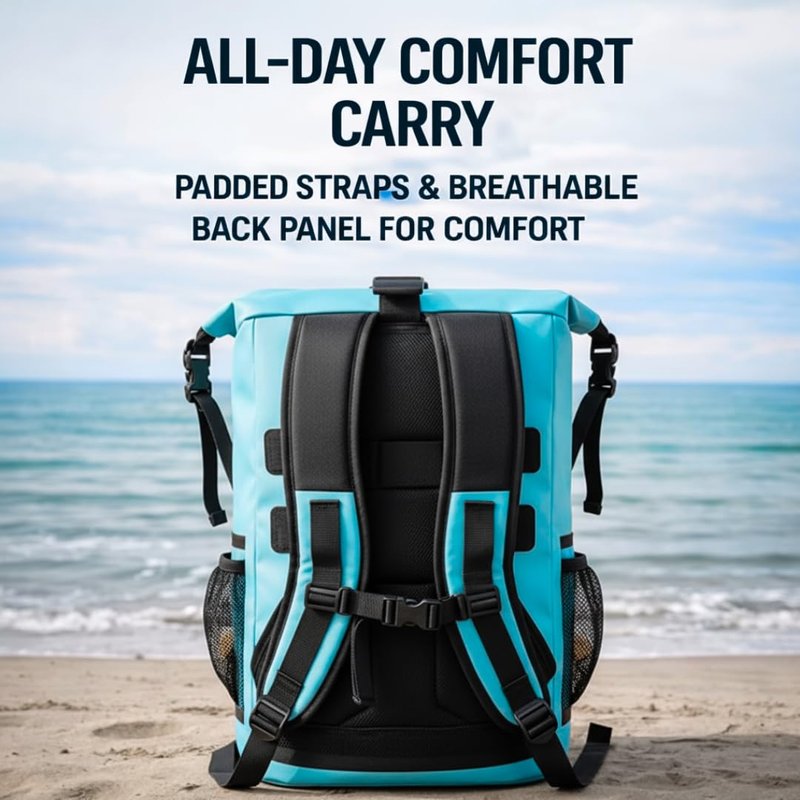 Malo’o 30L Waterproof Dry Bag Backpack – Roll Top Heavy Duty 500D PVC Dry Pack with Padded Straps, IPX6 Waterproof, Keeps Gear Dry for Kayaking, Fishing, Beach, Camping & Travel