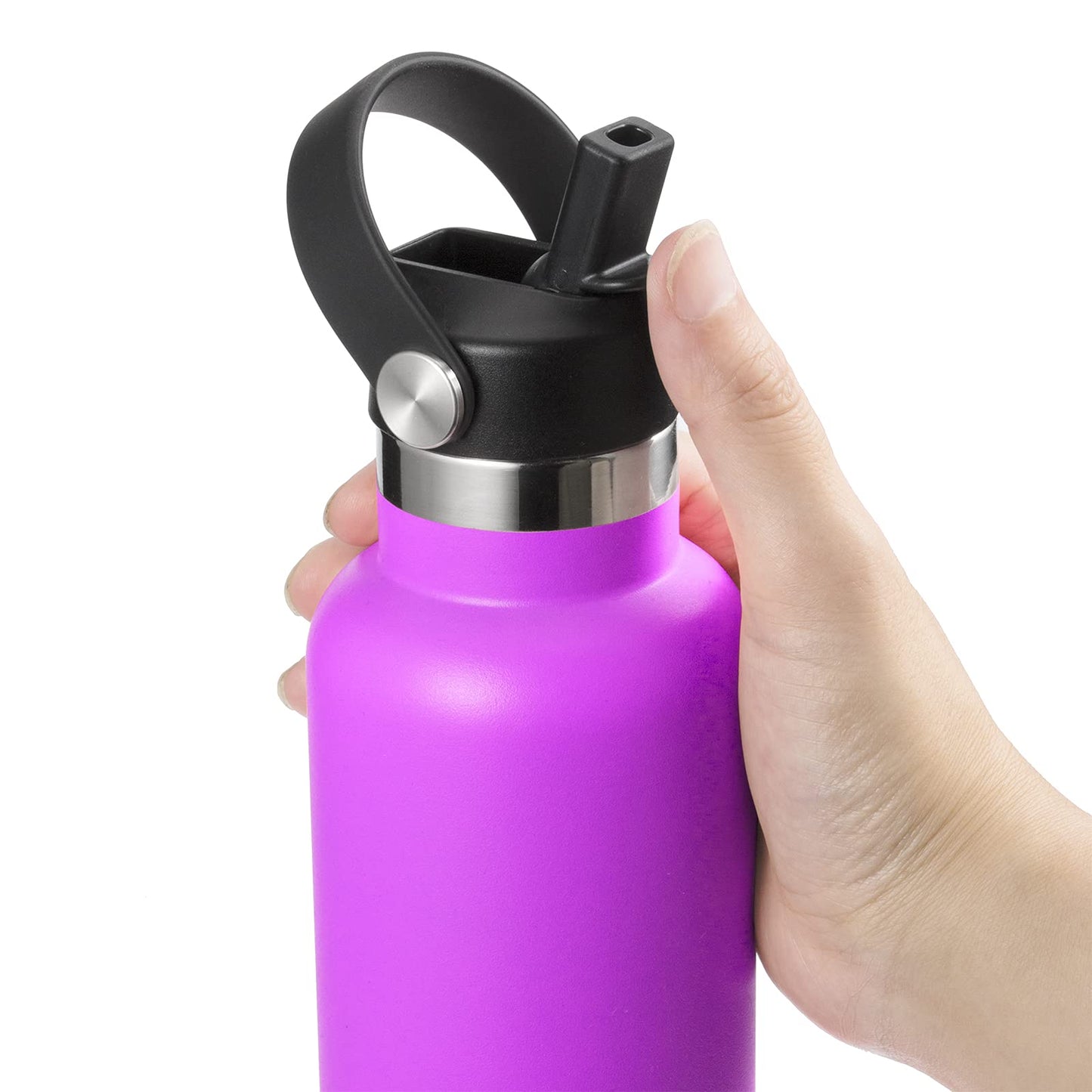 RRegeny Straw Lid for Hydro Flask Standard Mouth18 21 24 oz, Lids with Straws Fits Standard Mouth Hydroflask 21 24 oz, Sports Flex Straw Cap Water Bottle Accessories Top Replacement