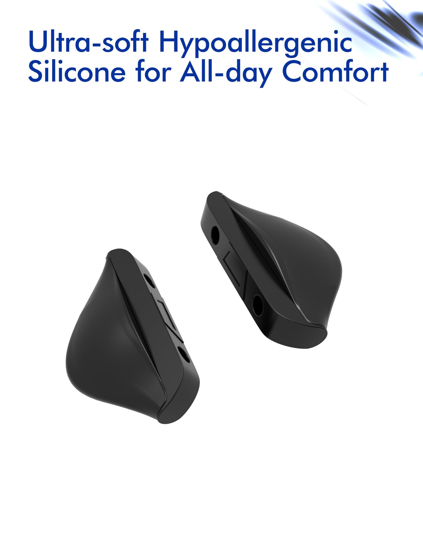 SAUCER Replacement Nose Pieces Pads for Oakley Double Edge OO9380 Sunglasses - Black Hard Base Asian Fit