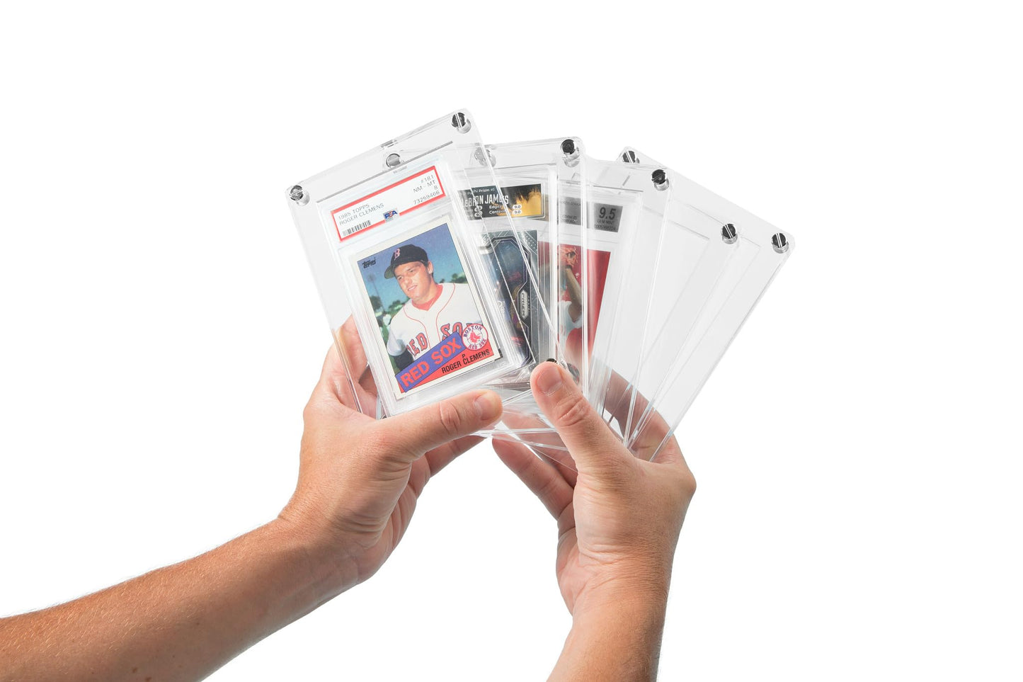 Graded Card Protector - Storage Case for Graded Trading Cards Fits PSA BGS Many More | Screw Down Design for Security and Protection | Heavy Duty Acrylic Display Sleeve Protects Sports Cards Slabs