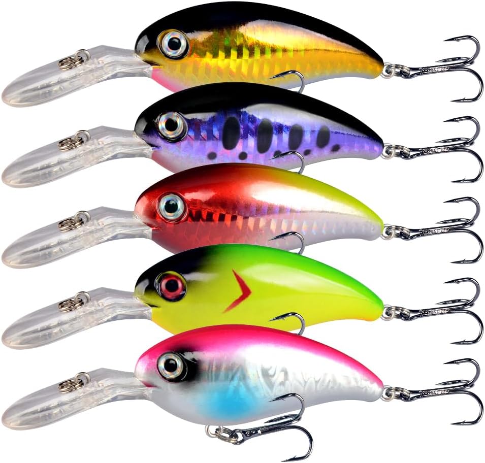 Bass Fishing Lures Kit - Topwater Hard Baits & Crankbaits | Freshwater & Saltwater Use