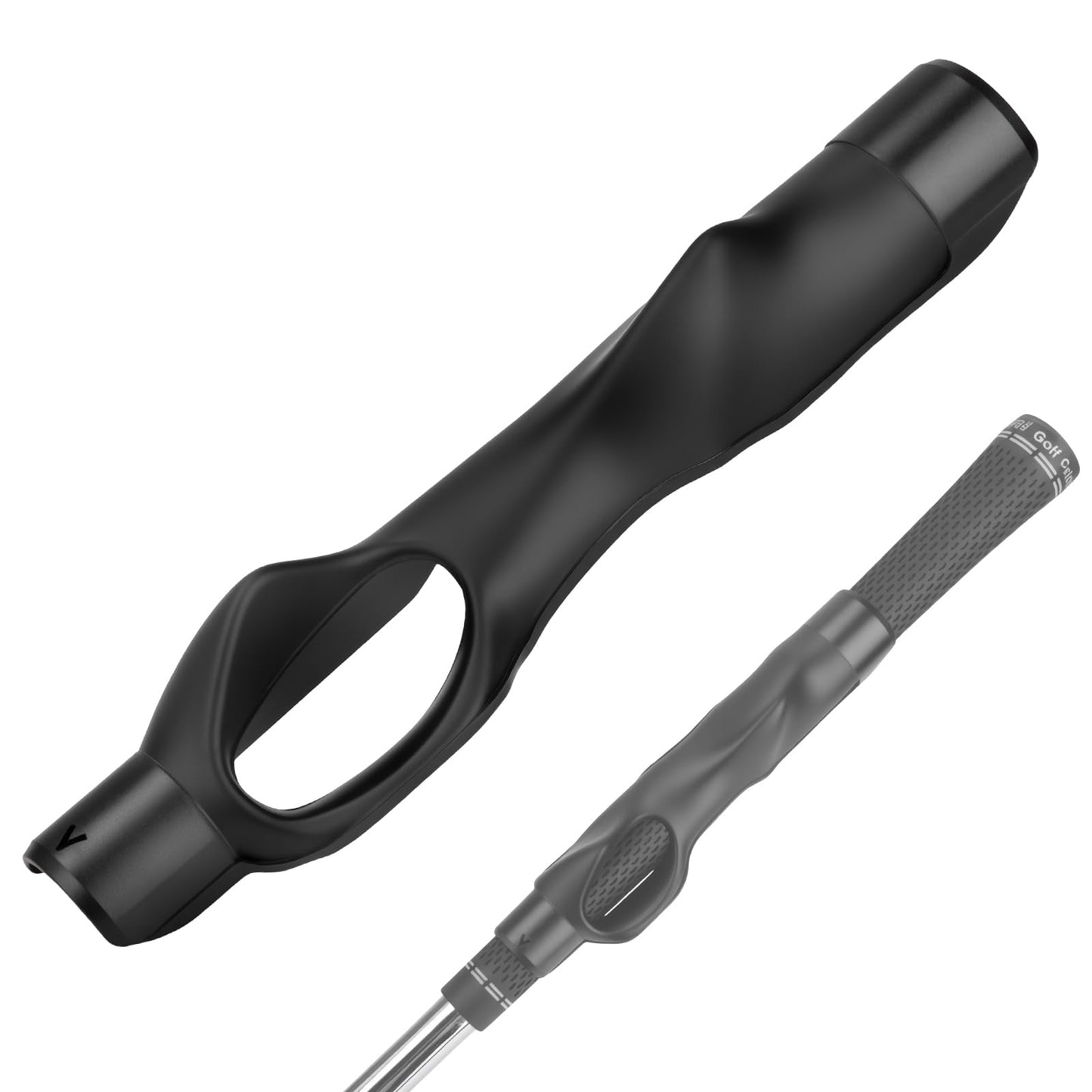 Golf Grip Trainer Golf Practice Tool, Easy To Carry to the Practice Area, Golf Swing Trainer Ensure the Right Grip Every Time, Golf Grip Training Aid, Improve Your Swing Rhythm,Golf Gifts (Black）
