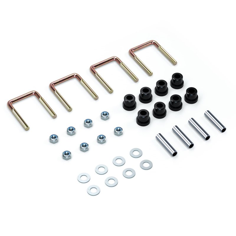 10L0L Golf Cart Heavy Duty 3 Leaf Spring Kit for EZGO TXT Medalist 1995-2013, Complete Set with Bushings, Sleeves & U-Bolts, Replaces 70506-G01, 74135-G01, 74207-G01, 74207-G03 (2-Pack Springs)