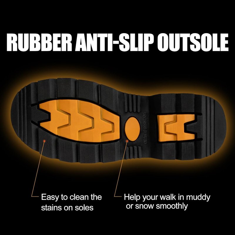 Puncture-Proof Rubber Work Boots - Steel Toe & Waterproof Insulated 6mm Neoprene | Sizes 6-14
