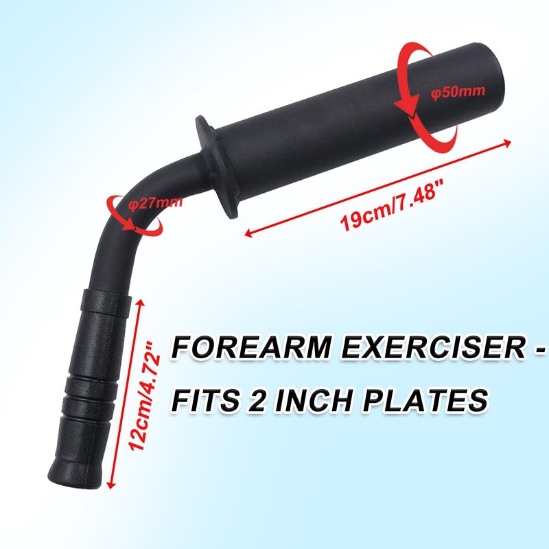 Wrist Forearm Strengthener Fits 2 Inch Weight Plates, Arm Wrestling Hammer Bar with Barbell Clamp, Heavy-Duty Wrist Strength Equipment for Grip and Forearm Workout