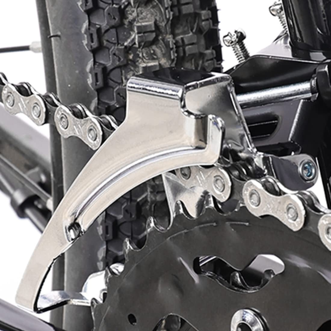 Front Bike Derailleurs 3 Speed Clamp On Top Bottom Pull Front Derailleurs Compatible with top or Bottom Routing for Mountain Bike Road Bicycle MTB BMX with Adjust Clamp Size 31.8mm 34.9mm