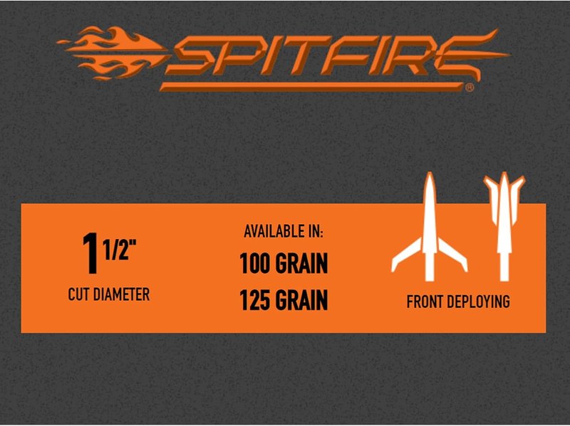 Spitfire 3-Blade Mechanical Broadhead for Bowhunting - Durable Front-Deploying Design | 3 & 4 Pack