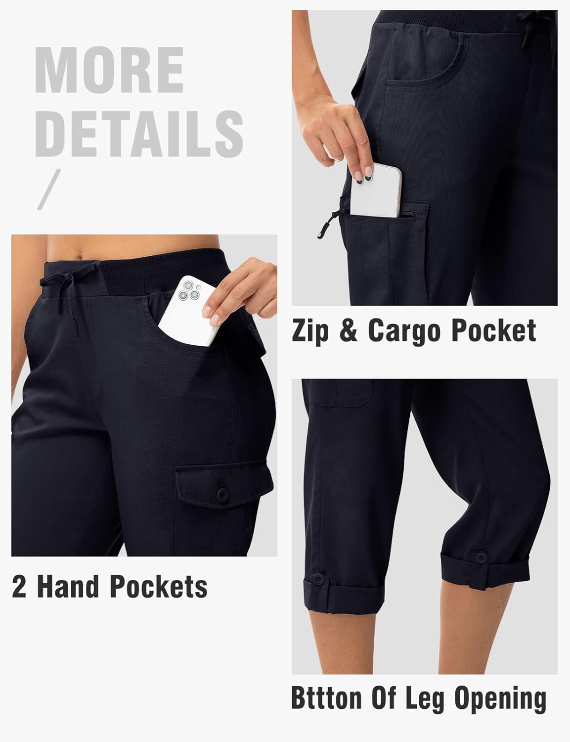 Women's Cargo Hiking Capris Pants - Lightweight, Breathable Fabric | Perfect for Outdoor Adventures